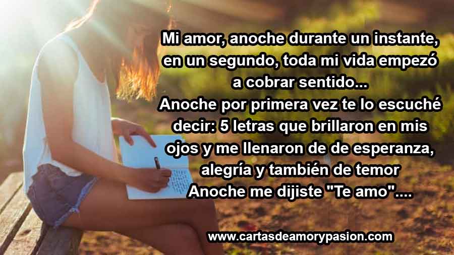 "Te amo" me dijiste